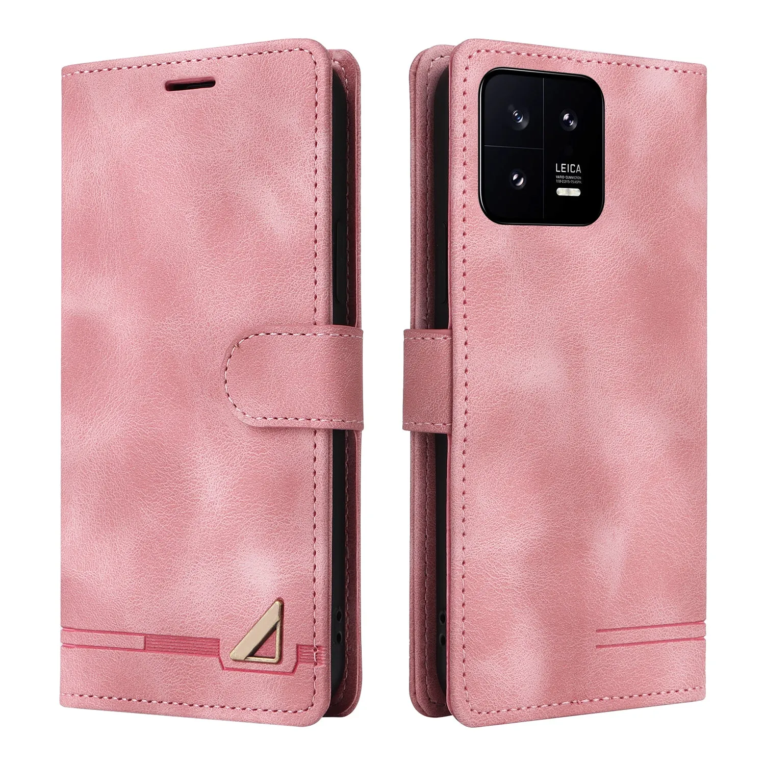 007 Series For Xiaomi 13 5G Phone Case PU Leather Wallet Skin-touch Anti-drop Shell with Stand