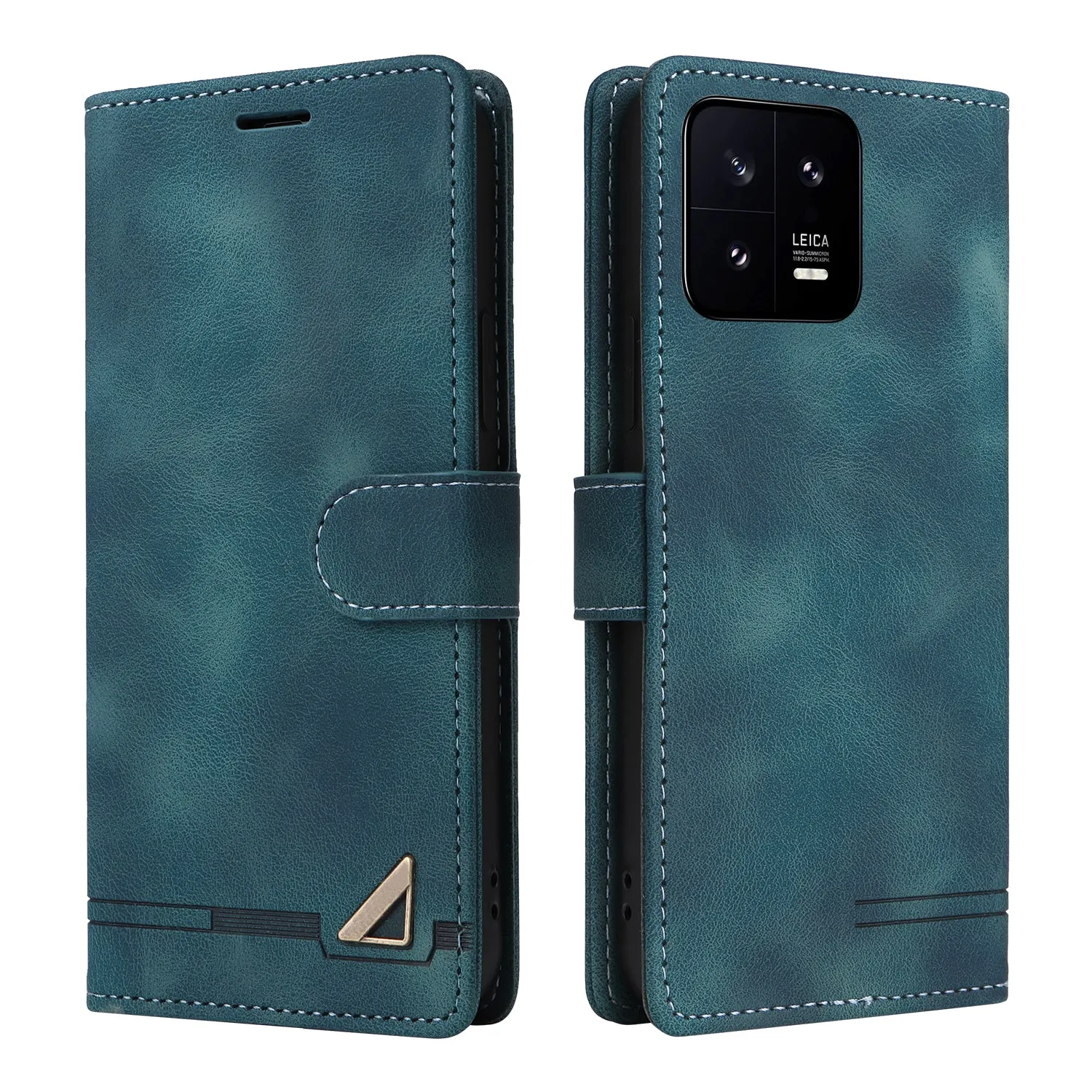 007 Series For Xiaomi 13 5G Phone Case PU Leather Wallet Skin-touch Anti-drop Shell with Stand