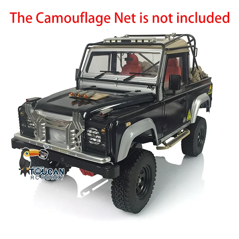 1/10 D90 Radio Controlled Metal Chassis Crawler Car Pickup Model W/ GT5 Radio System Motor ESC Servo Roof Light Sound