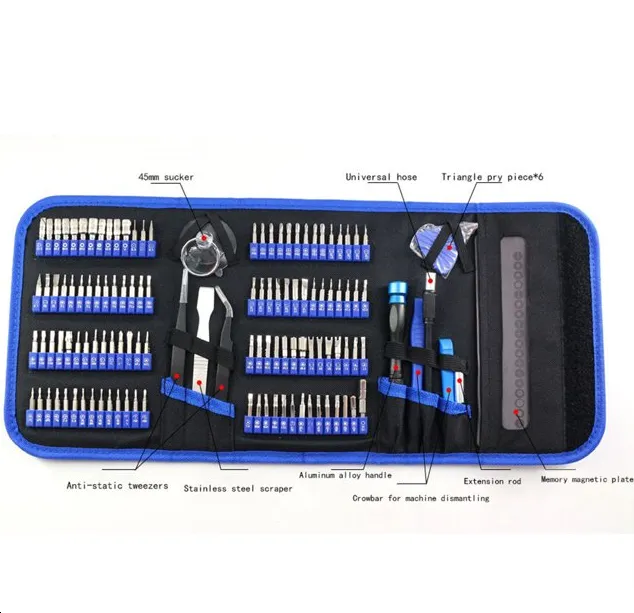 128-Piece Magnetic Screwdriver Bits Repair Kit Q-G10