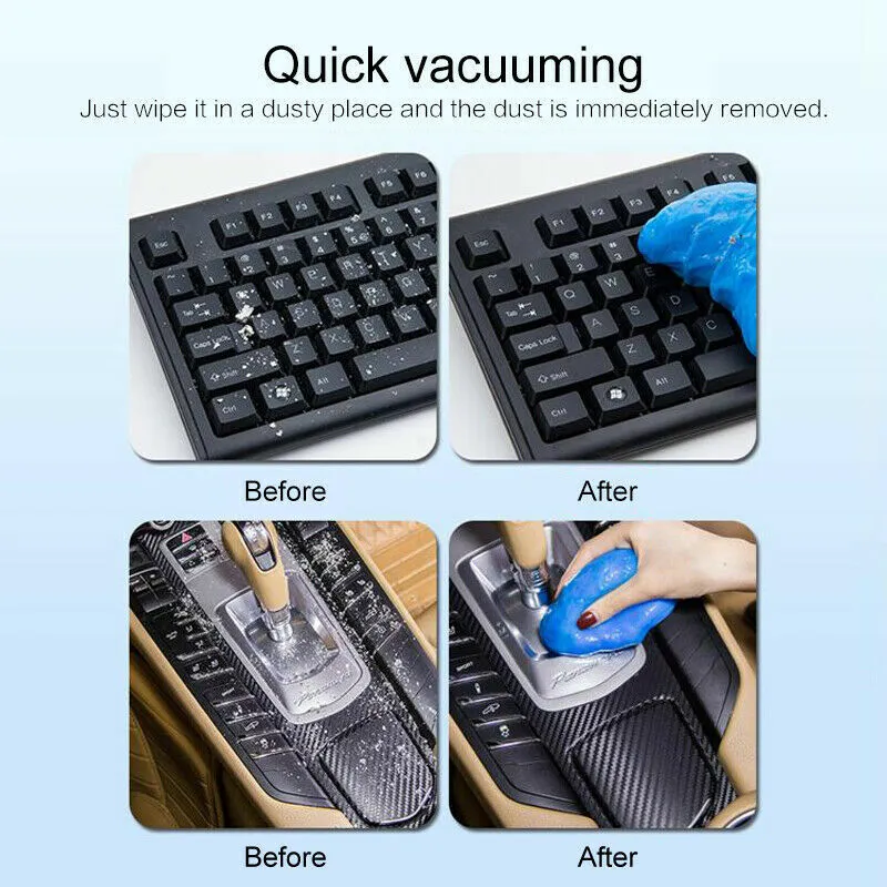 2 Pack Keyboard Cleaning Slimy Gel Universal Cleaner Quick Remove Dust Hair Germ