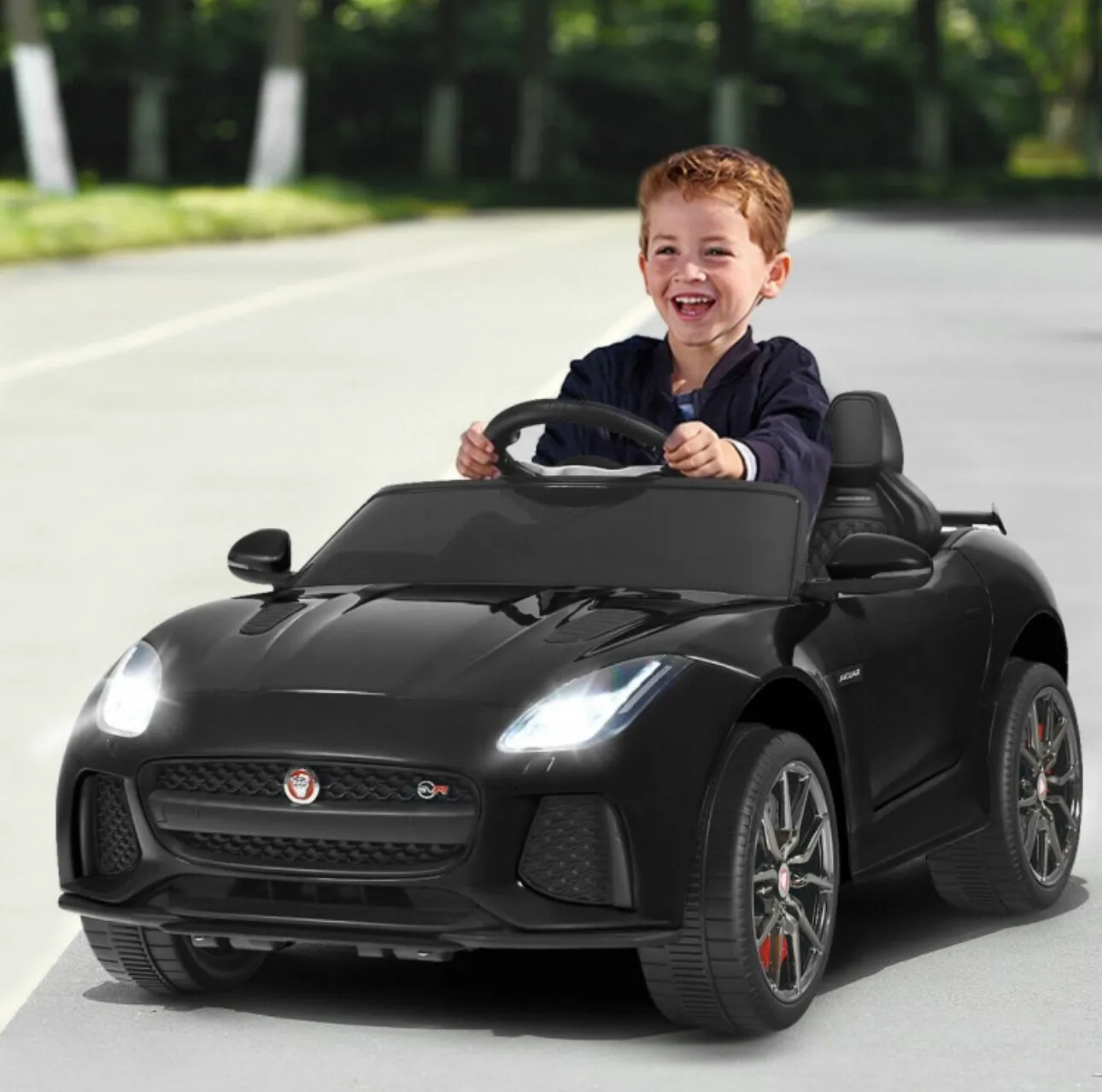 2025 Licensed Jaguar F-Type SVR 12V Kids Ride On Car 1 Seater Upgraded | MP3 Player | Open Doors | Remote