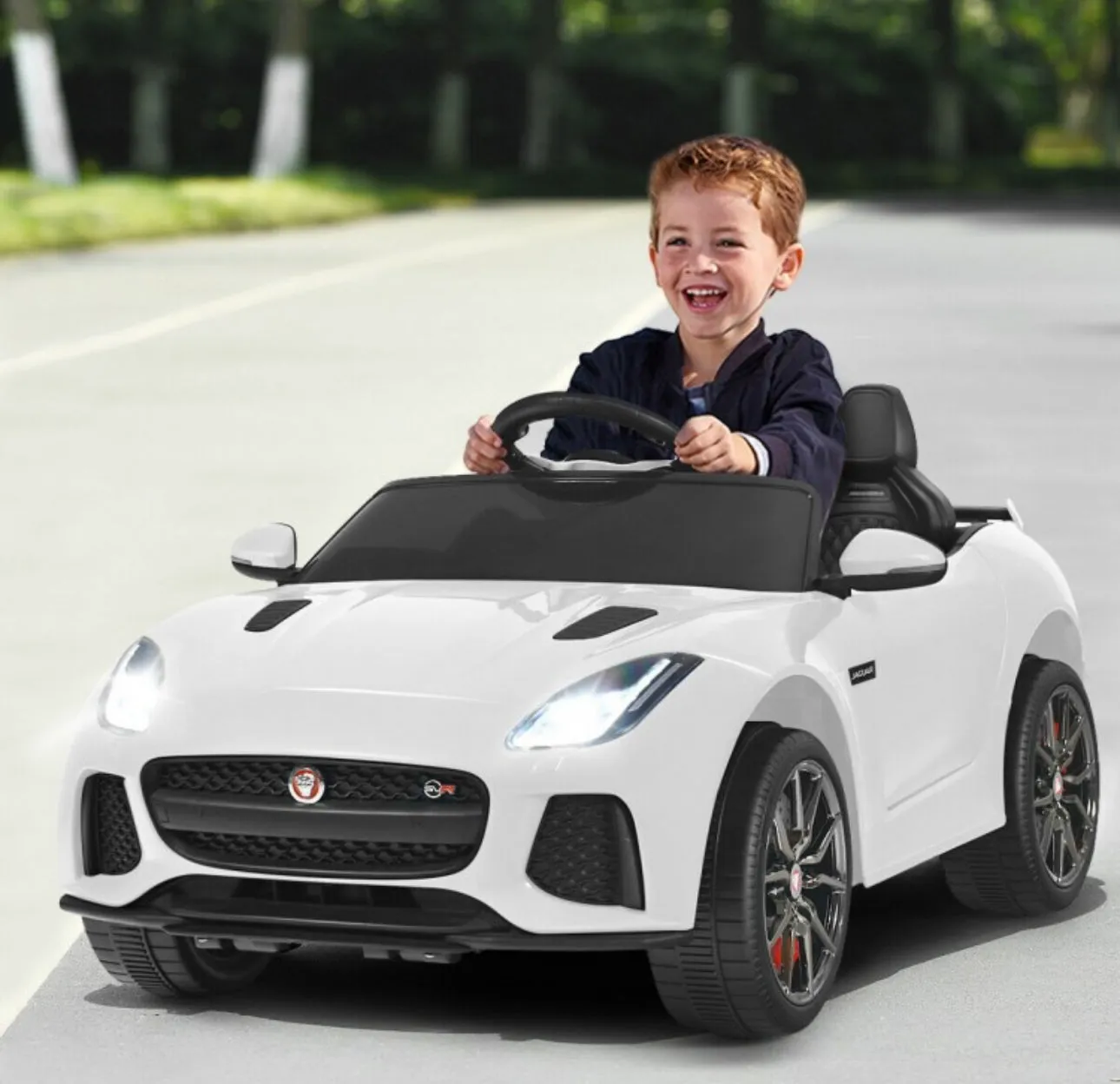 2025 Licensed Jaguar F-Type SVR 12V Kids Ride On Car 1 Seater Upgraded | MP3 Player | Open Doors | Remote