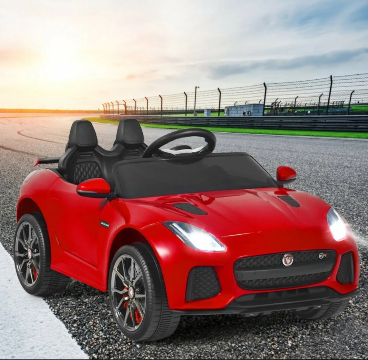 2025 Licensed Jaguar F-Type SVR 12V Kids Ride On Car 1 Seater Upgraded | MP3 Player | Open Doors | Remote