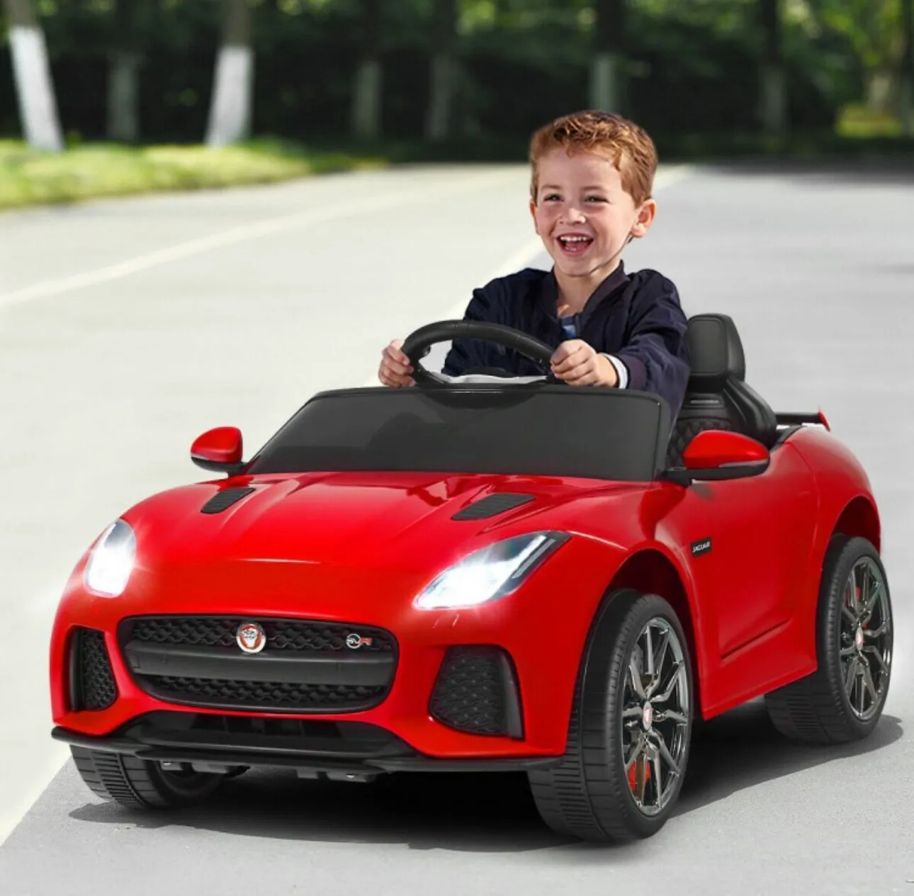 2025 Licensed Jaguar F-Type SVR 12V Kids Ride On Car 1 Seater Upgraded | MP3 Player | Open Doors | Remote