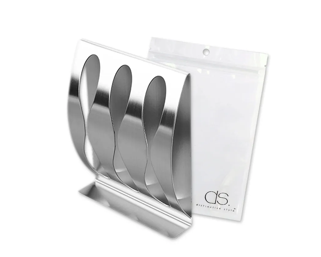 3 Holes Stainless Steel Toothbrush Holder with 4 Pieces Hooks