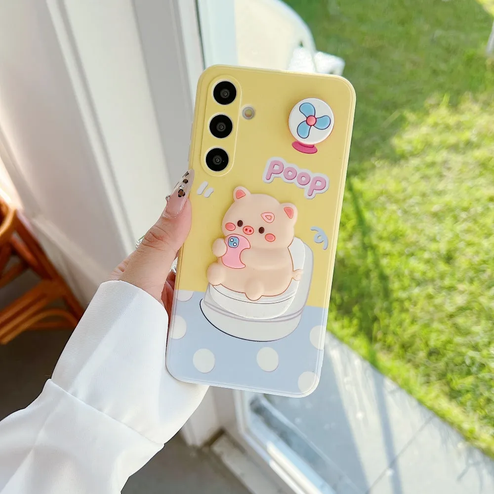 3D Spin Flower Silicone Soft Phone Case - Oppo Reno 11 Pro