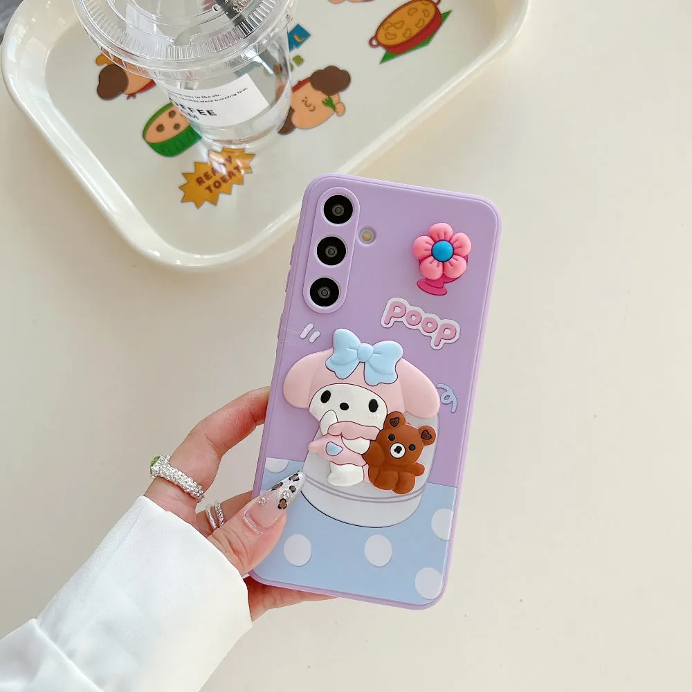 3D Spin Flower Silicone Soft Phone Case - Oppo Reno 11 Pro