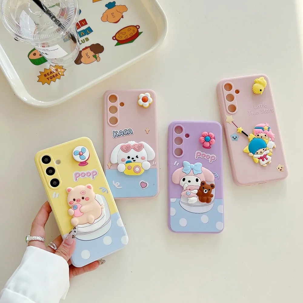 3D Spin Flower Silicone Soft Phone Case - Oppo Reno 11 Pro