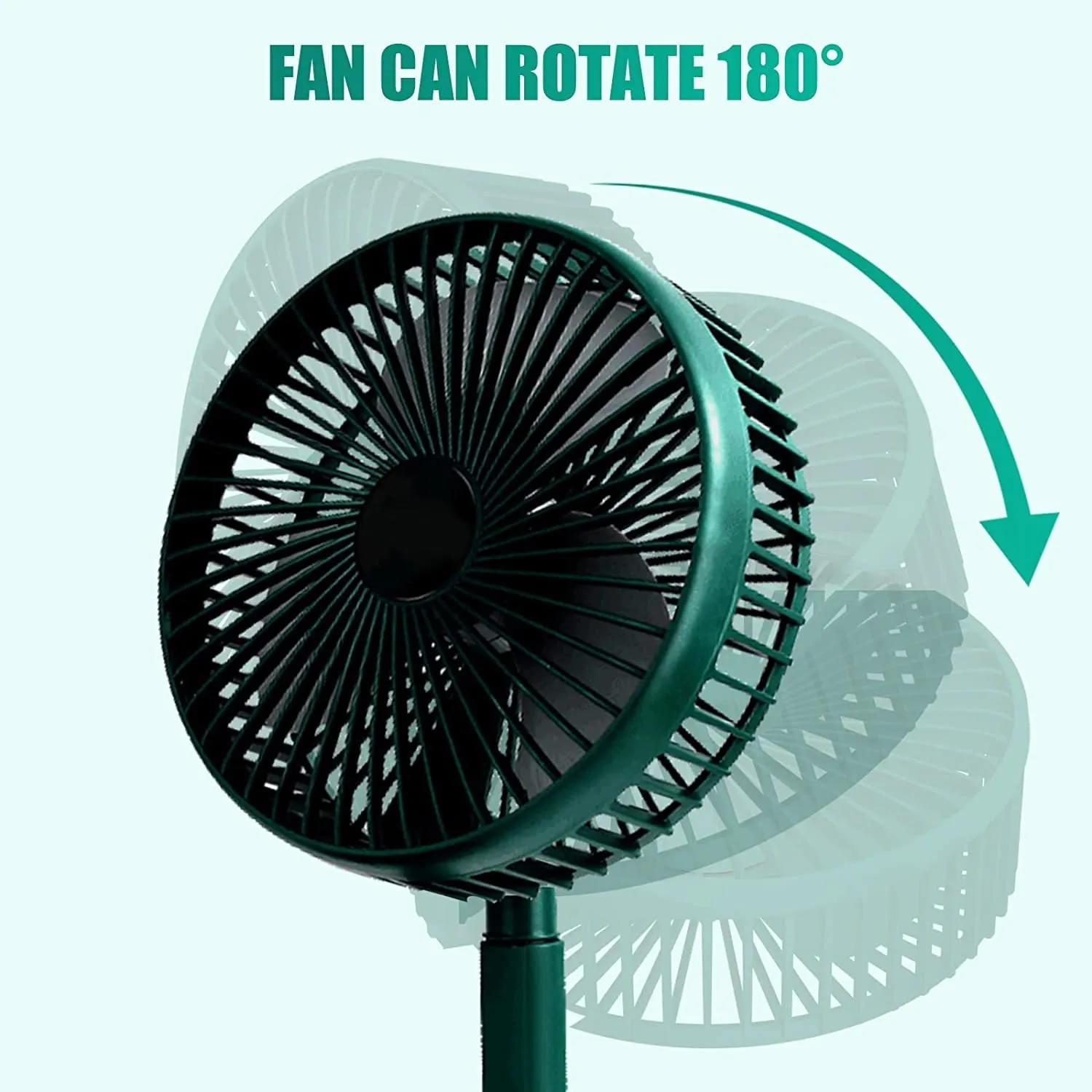 4613A Telescopic Electric Desktop Fan, Height Adjustable, Foldable & Portable for Travel/Carry | Silent Table Top Personal Fan for Bedside, Office Table (Battery Not Include)