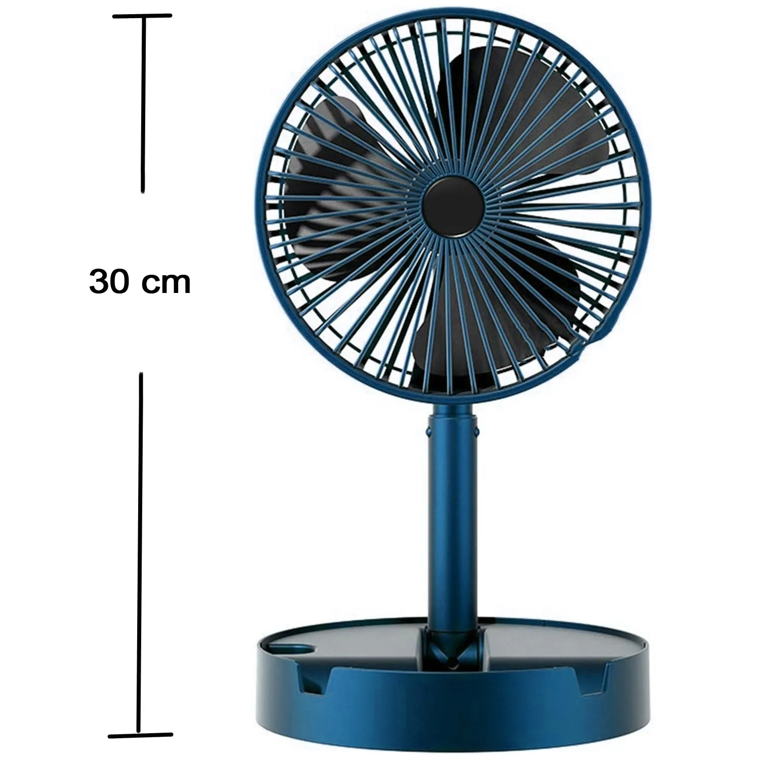 4613A Telescopic Electric Desktop Fan, Height Adjustable, Foldable & Portable for Travel/Carry | Silent Table Top Personal Fan for Bedside, Office Table (Battery Not Include)