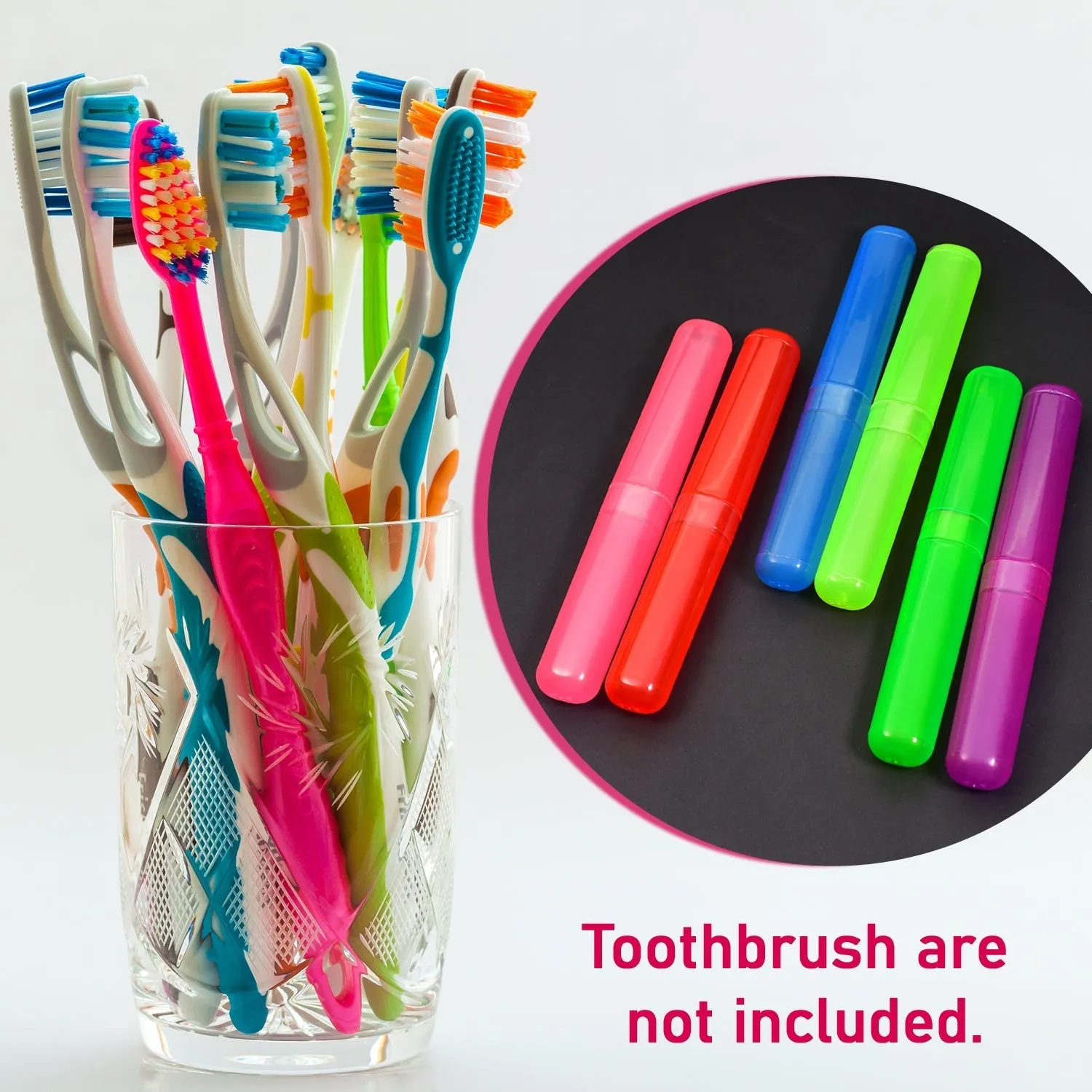 4969 6Pc Plastic Toothbrush Cover, Anti Bacterial Toothbrush Container- Tooth Brush Travel Covers, Case, Holder, Cases