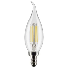 5.5 Watt CA10 LED - Clear - Candelabra Base - 5000K - 120 Volt - 2-Card - 12-Pack