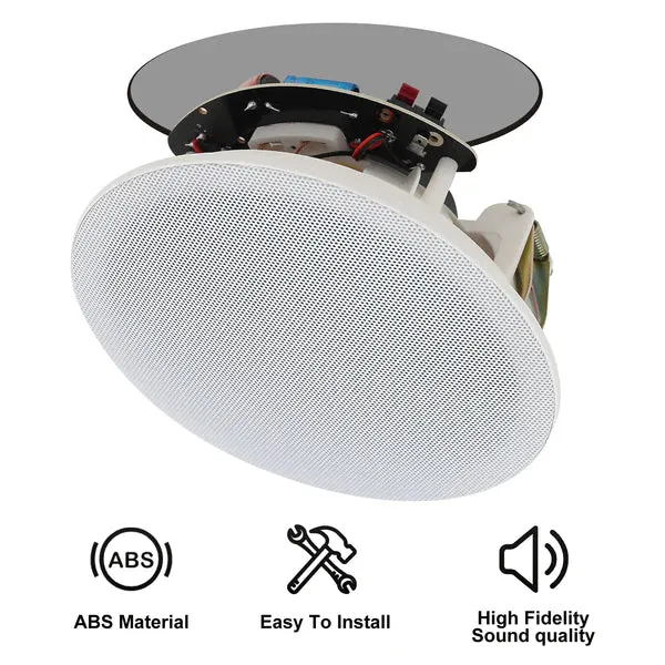 6.5" Ceiling Bluetooth Speakers 600 Watts 2-Way HCS628-16BT-4CH(4 Speakers)