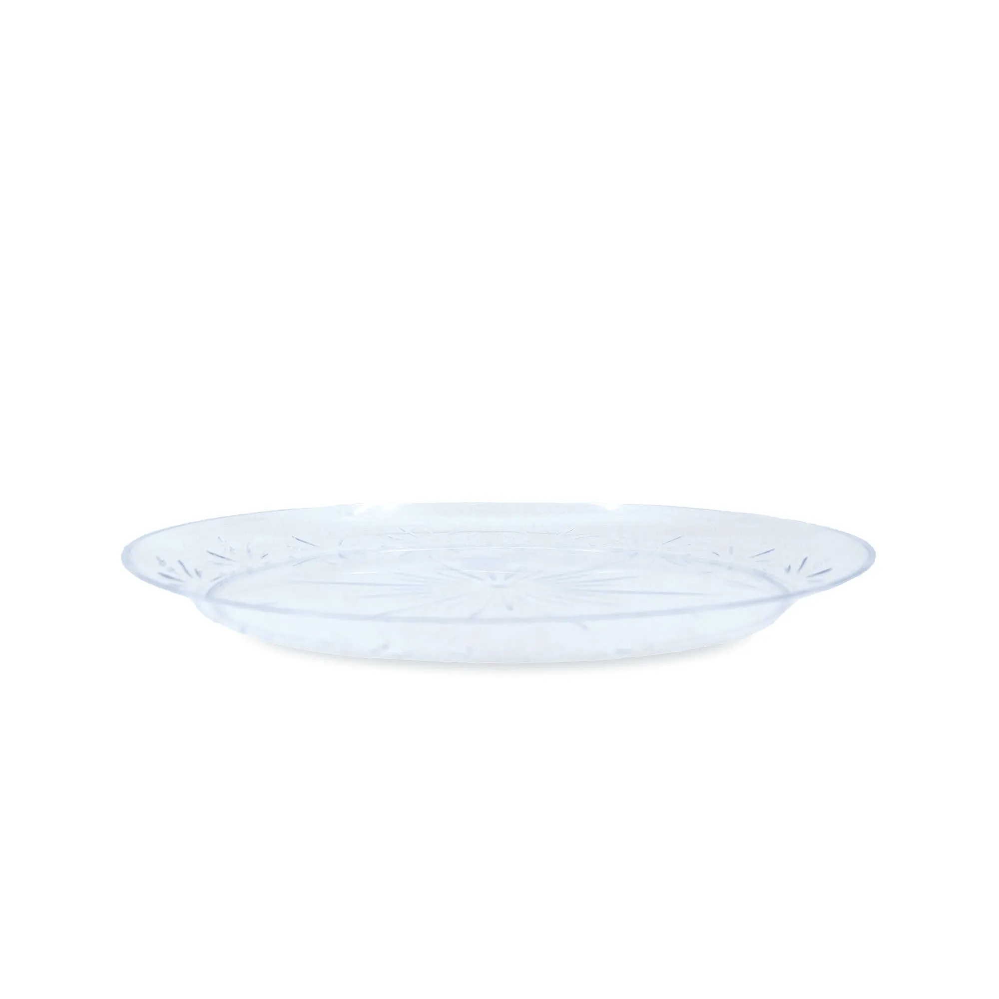 9" Clear Scroll Plate