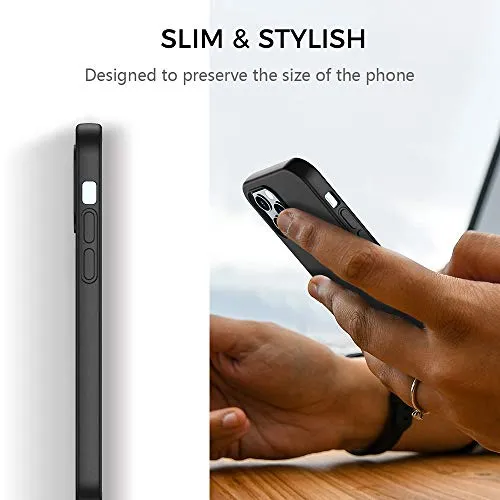 Aeska Magnetic Case for iPhone 12 / iPhone 12 Pro, Compatible with MagSafe, Military-Grade Drop Protection Slim Scratch Resistant Protective Translucent Matte Phone Case Cover for iPhone 12 (Black)