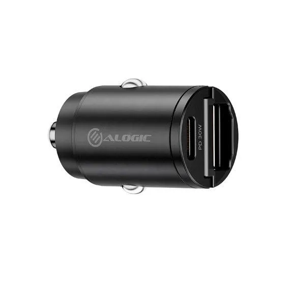 ALOGIC Rapid Power 30W Mini Car Charger with USB-C and USB-A (CRCA30)