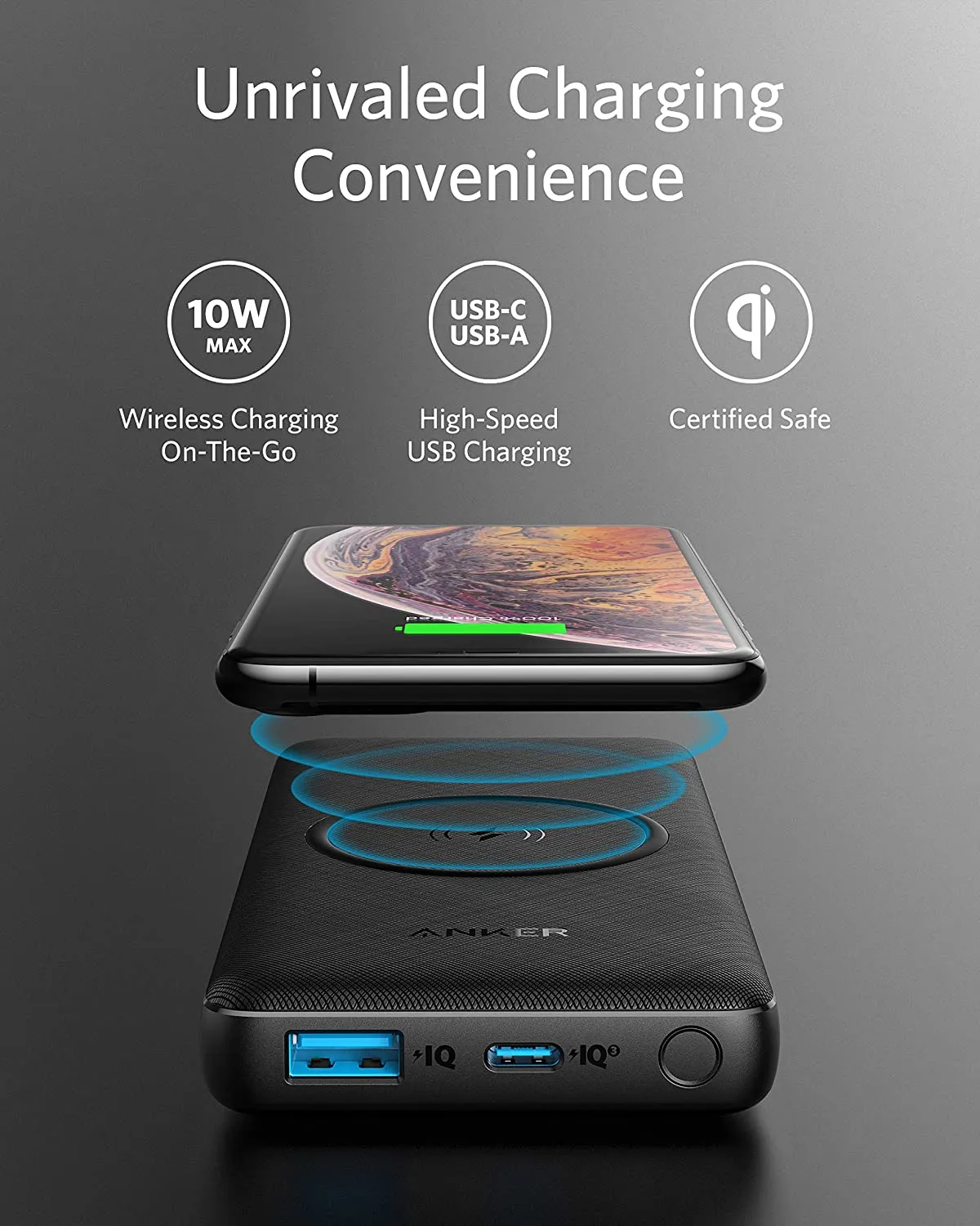 Anker PowerCore III 10000mAh Wireless Charging 10W Portable Charger Power Bank