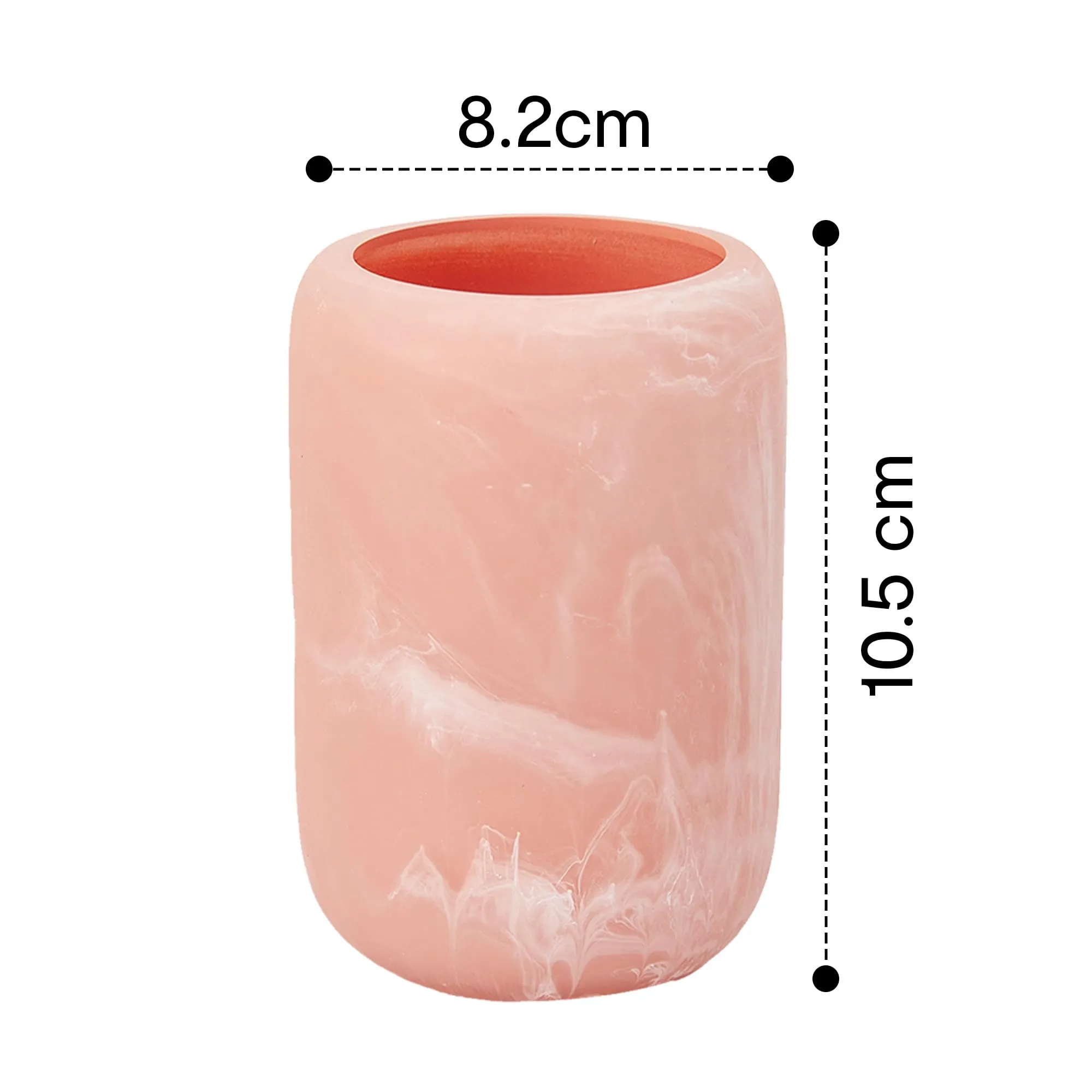 Anko Resin Toothbrush Holder for Bathroom | Toothpaste, Makeup Brush Holder for Bathroom | Bathroom Accessories for Wash Basin | Home, Office, Bathroom Organiser | Pink | Set of 2