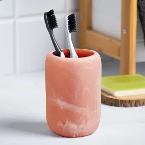 Anko Resin Toothbrush Holder for Bathroom | Toothpaste, Makeup Brush Holder for Bathroom | Bathroom Accessories for Wash Basin | Home, Office, Bathroom Organiser | Pink