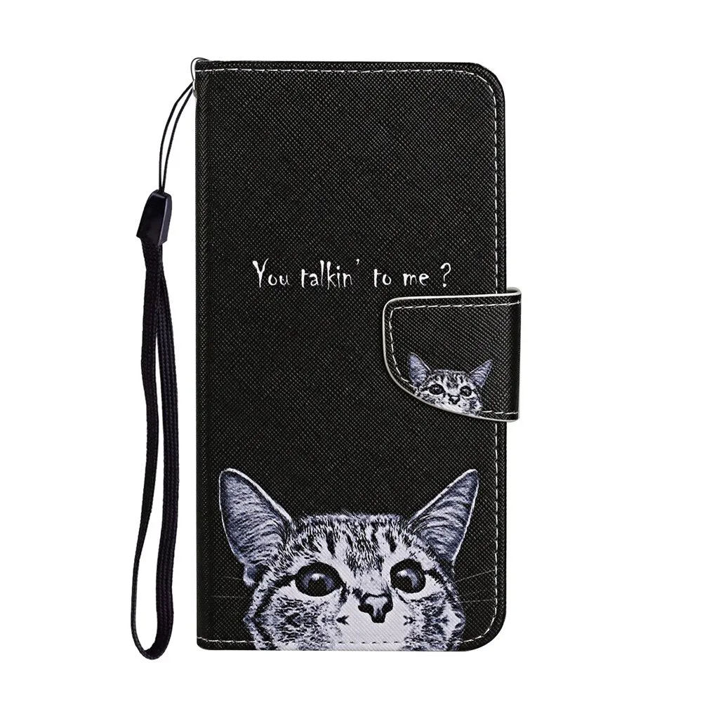 Anymob Samsung Black Cat With Green Eye Phone Cases Leather Flip Stand Cover