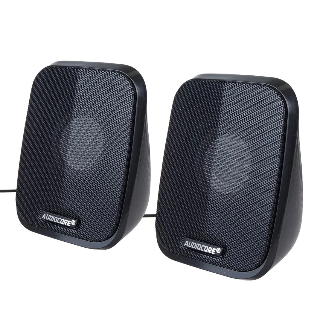 Audiocore Ac835 2.0 Stereo Speakers With Led Backlighting For Pc Laptop Smartphone