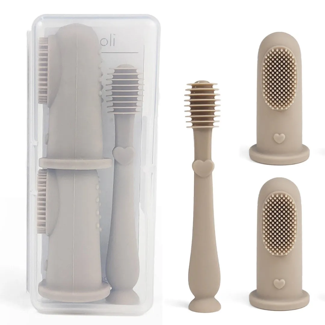 Baby Finger Toothbrush & Tongue Cleaner Oral Set