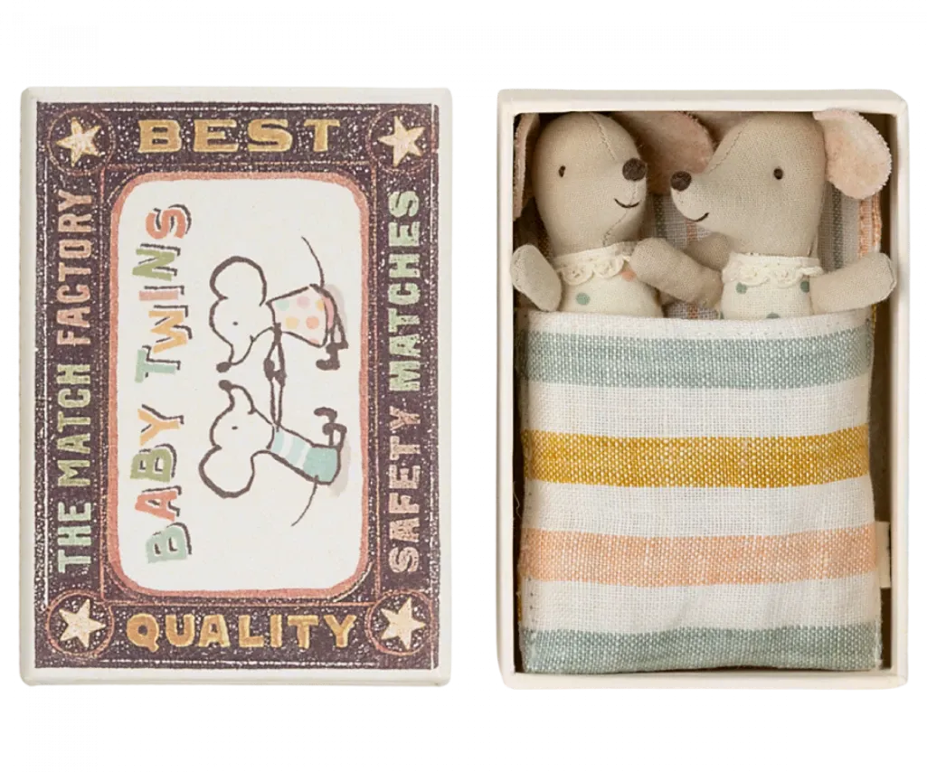 Baby Mice Twins in Matchbox