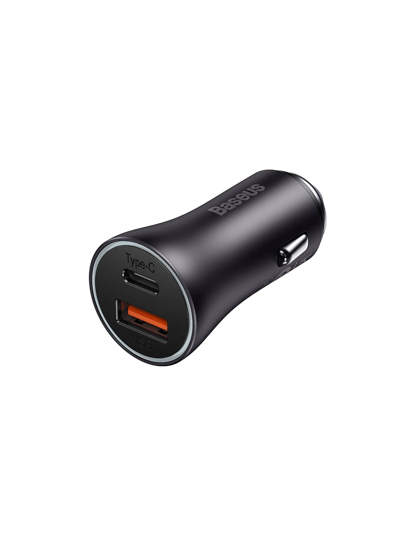 Baseus Golden Contactor Max Fast Car Charger USB   USB Type C 60 W Quick Charge Dark Grey (CGJM000113)