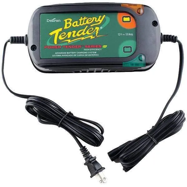 Battery Tender 022-0186G-DL-WH 12-Volt 5-Amp Power Tender Plus High-Efficiency Charger