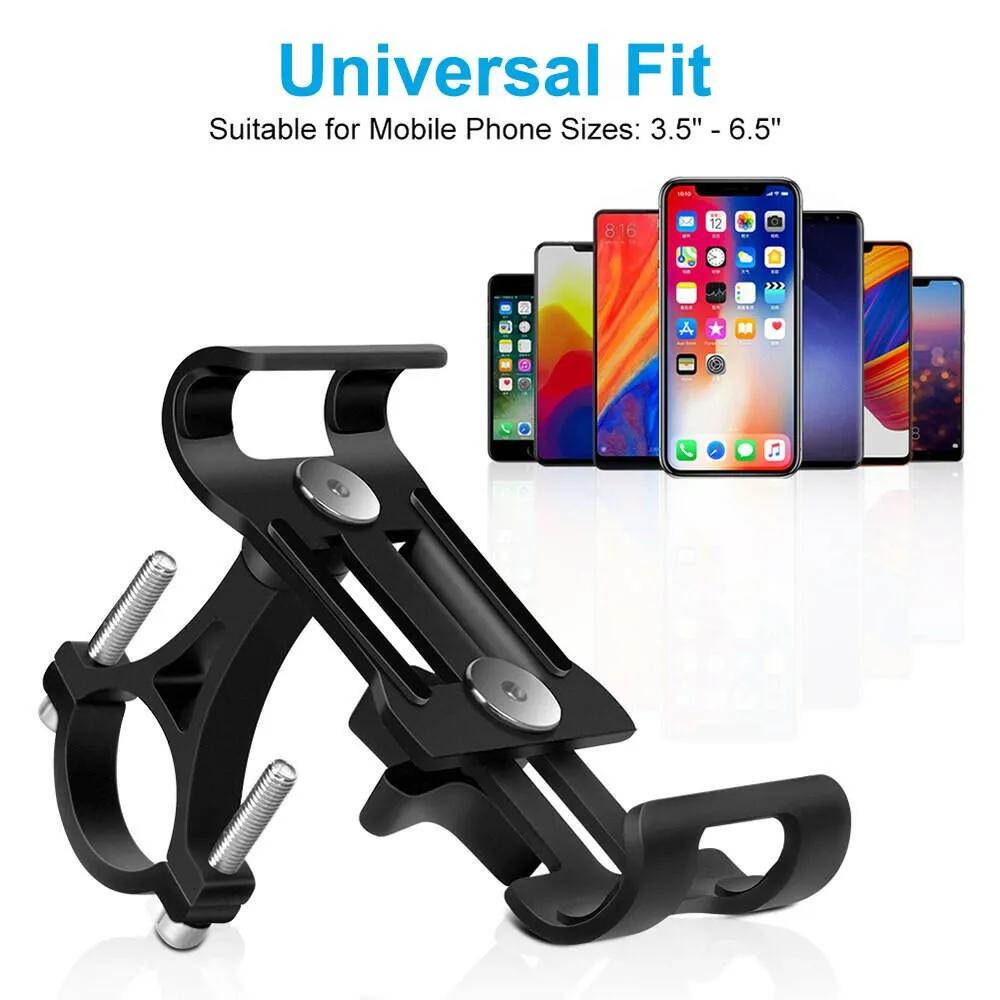 Bike Phone Holder Aluminum Alloy Anti-slip Bracket Metal Motorcycle GPS Clip Universal Cycle Bicycle Phone Stand