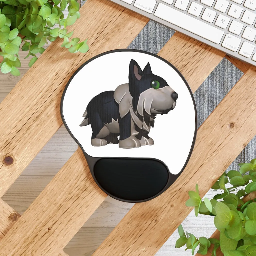 Black Dog Mouse Pad With Wrist Rest