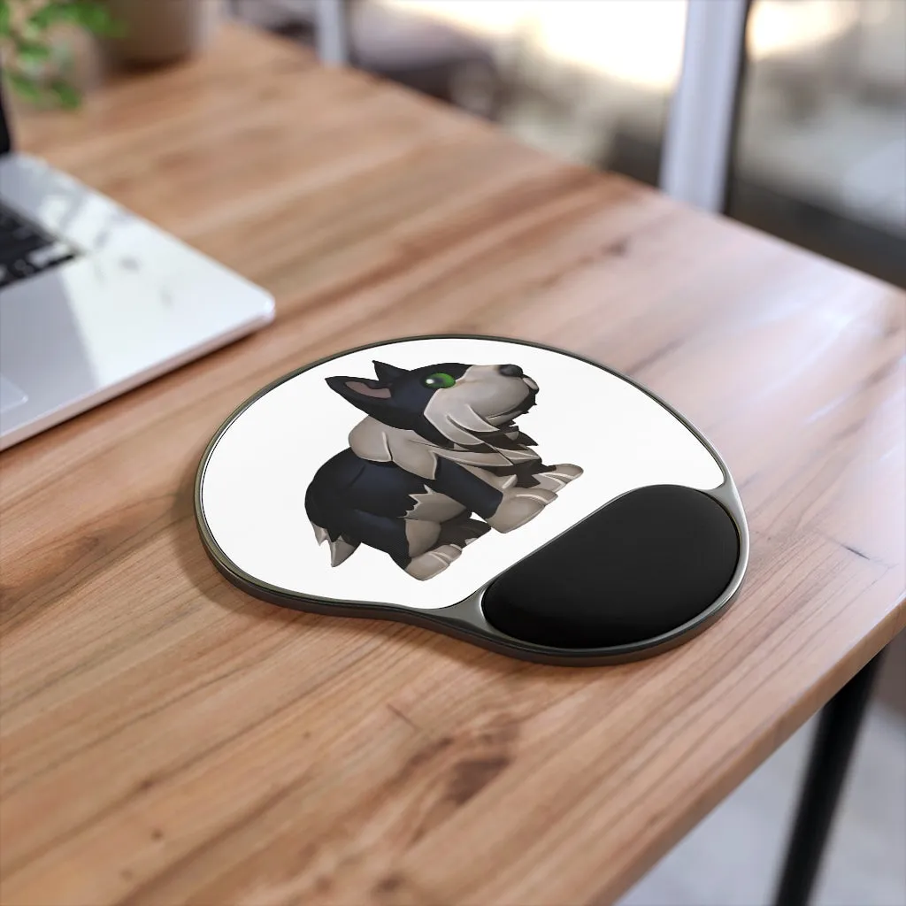 Black Dog Mouse Pad With Wrist Rest