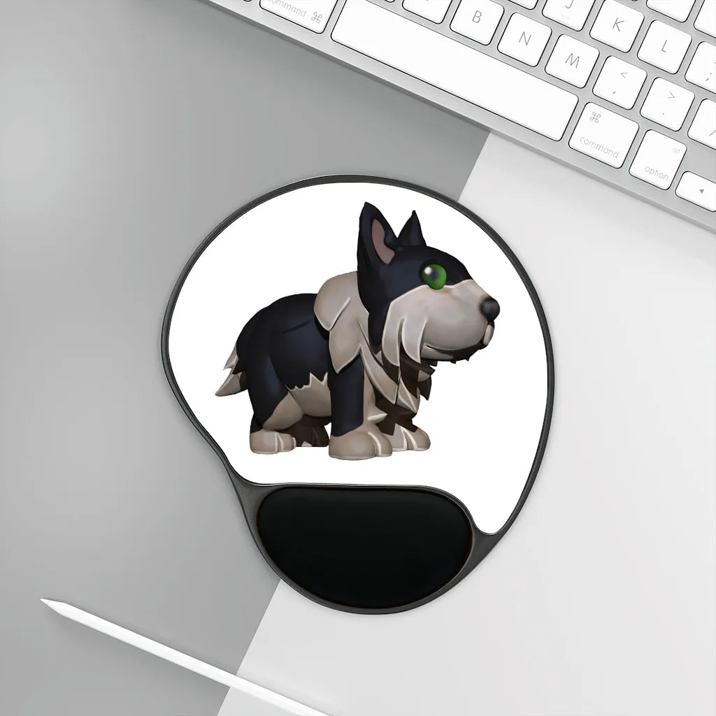 Black Dog Mouse Pad With Wrist Rest