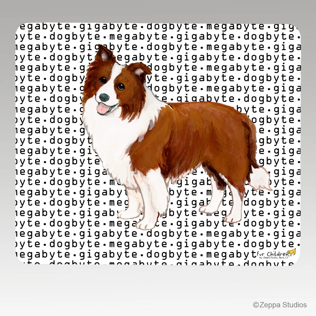 Border Collie Megabyte Mouse Pad