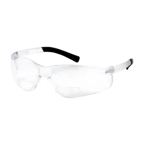 Bouton Optical 250-26-0012 Rimless Safety Readers with Clear Temple, Clear Lens and Anti-Scratch Coating -  1.25 Diopter