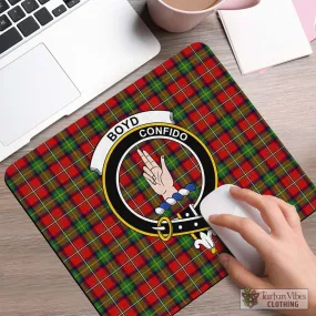 Boyd Tartan Mouse Pad with Family Crest