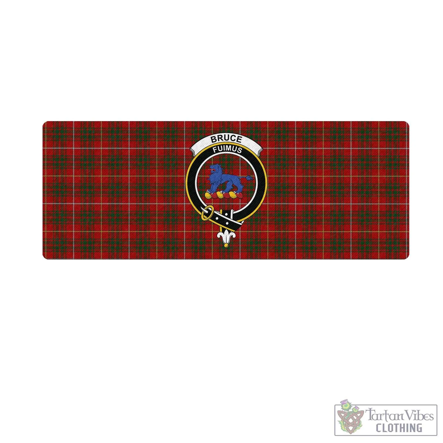 Bruce Tartan Mouse Pad with Family Crest