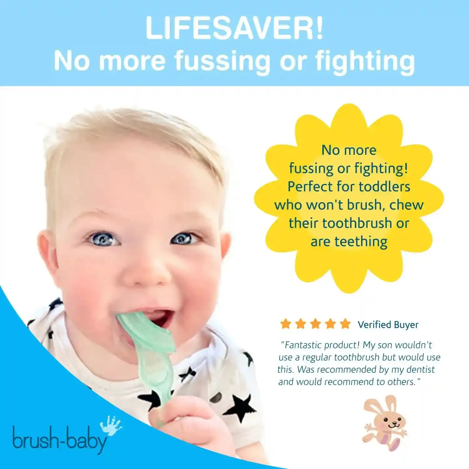 Brush Baby New Chewable Toothbrush (Double Pack)