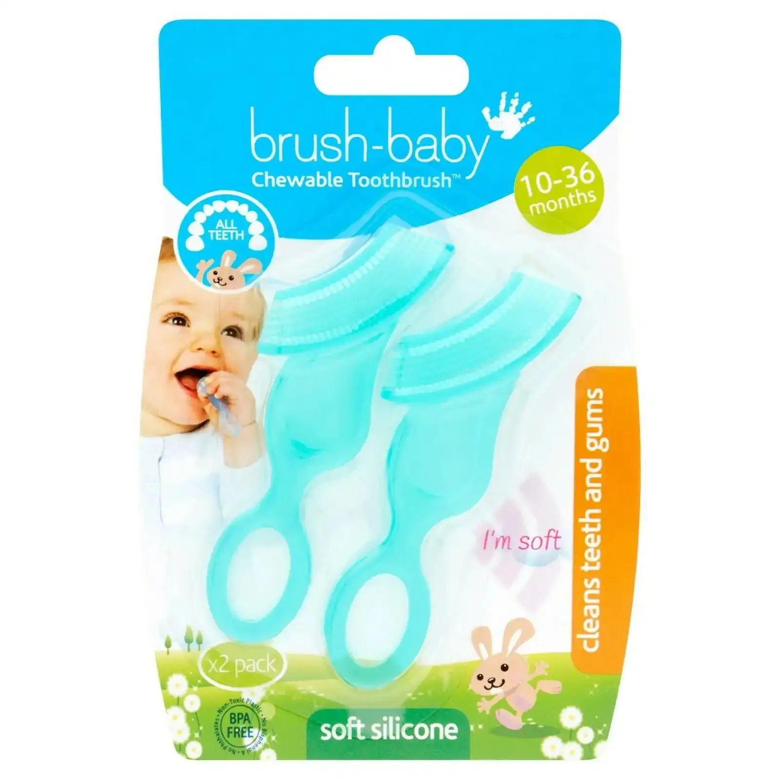 Brush Baby New Chewable Toothbrush (Double Pack)