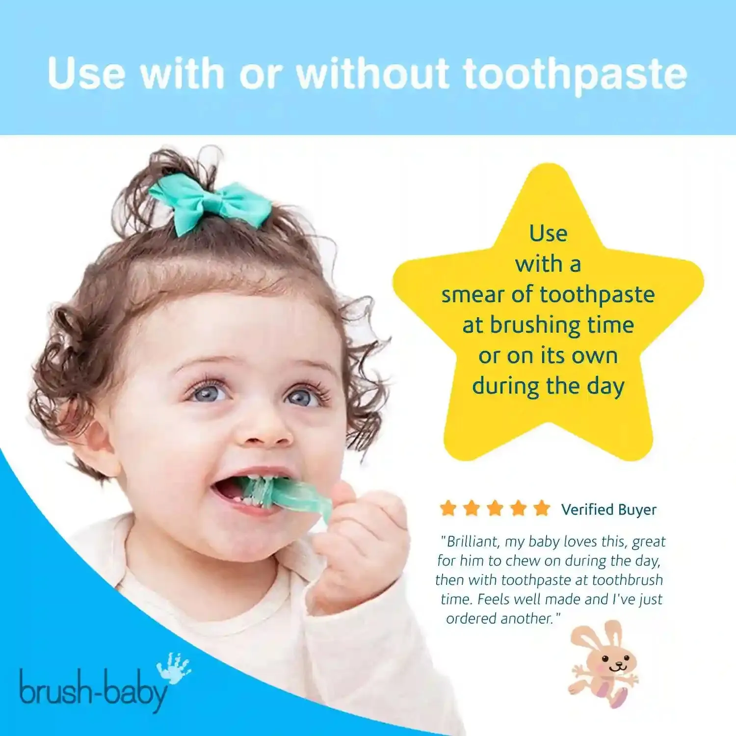 Brush Baby New Chewable Toothbrush (Double Pack)