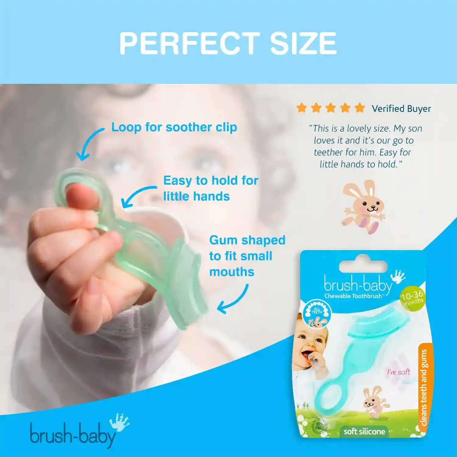 Brush Baby New Chewable Toothbrush (Double Pack)