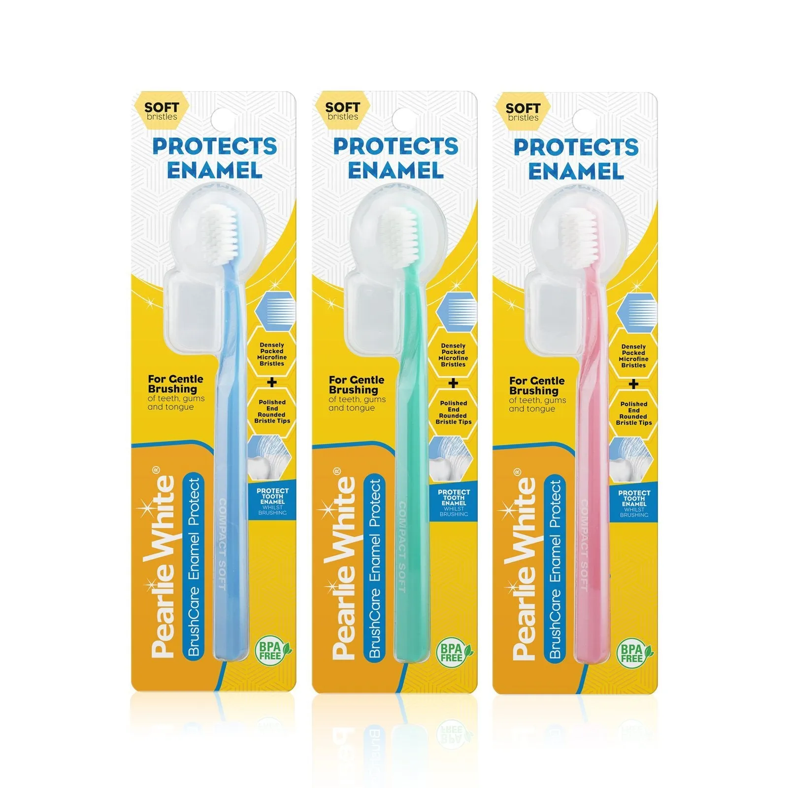 BrushCare Enamel Protect Soft Toothbrush Triple Pack