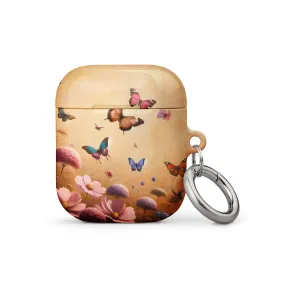 Butterfly Garden AirPods® Case | Impact-Resistant Polycarbonate | Metal Carabiner | Scratch & Drop Protection