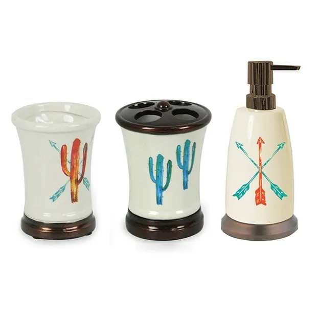 Cactus 3 Piece Bathroom Set