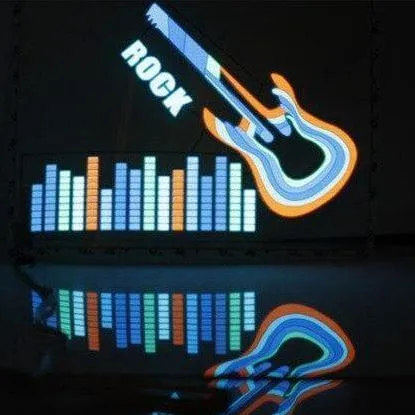 Car Windshield LED Sound Activated Equalizer Neon Sticker