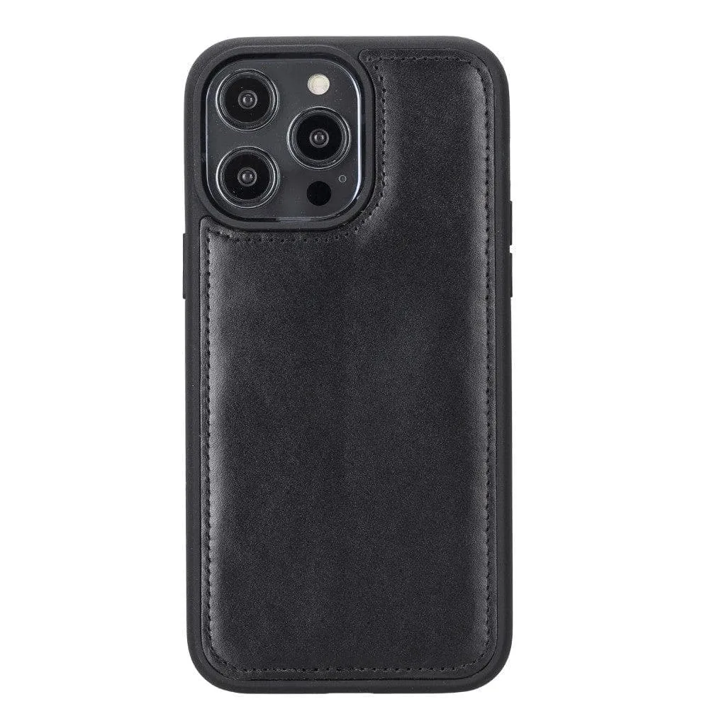 Carter iPhone 14 Pro Detachable Wallet Case, Rustic Black