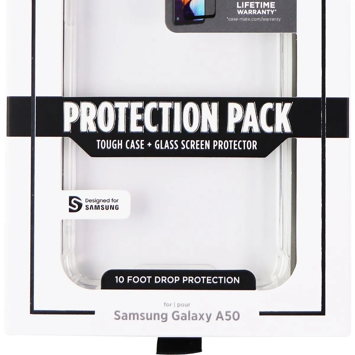 Case-Mate Hard Case   Screen Protector Combo for Samsung Galaxy A50 - Clear