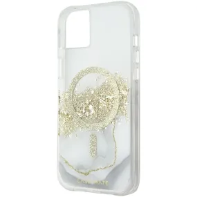 Case-Mate Karat Marble Case for MagSafe for iPhone 14 Plus - Clear/Gold/White