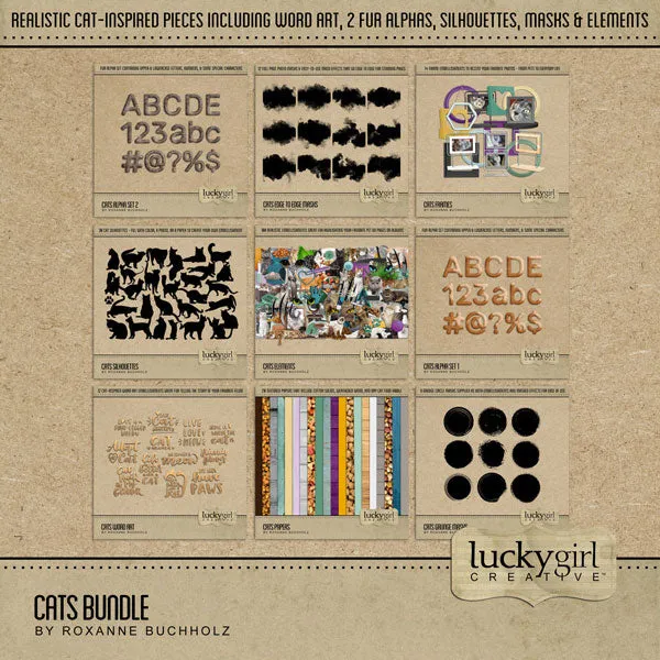 Cats Digital Scrapbook Bundle